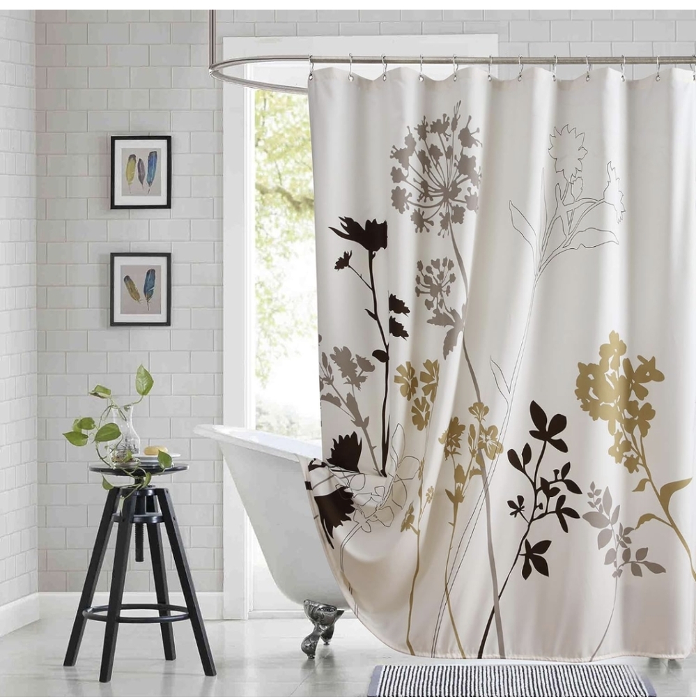 Floral shower curtain
